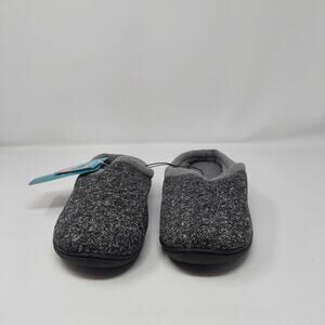 HomeTop Memory Foam Slippers Women’s Gray Knit Indoor House Shoes Non Slip